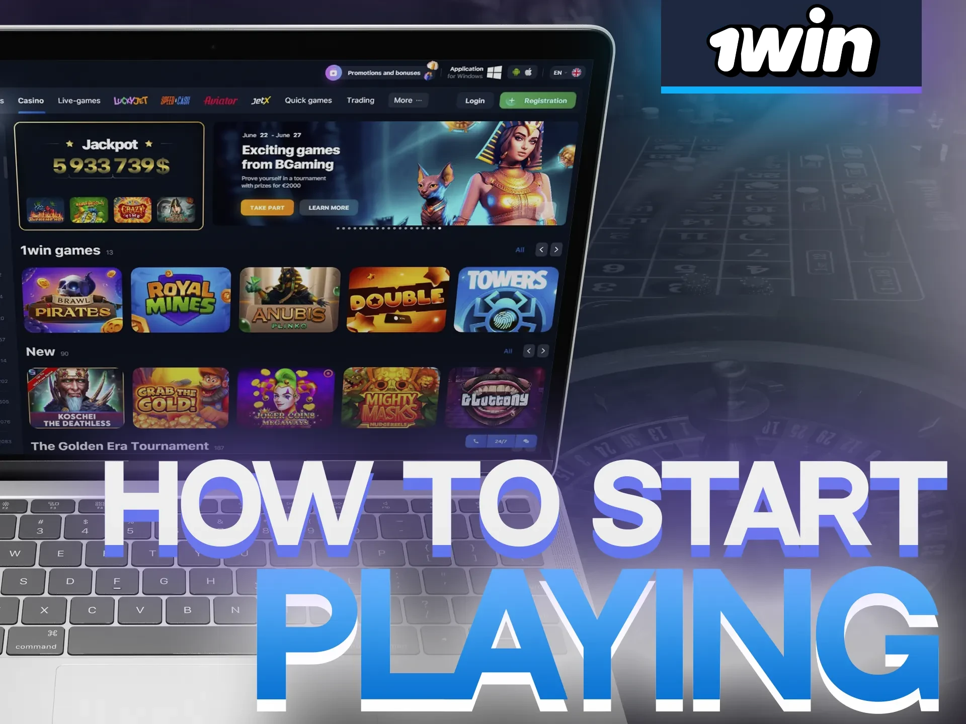With these instructions, start playing quickly at 1Win Casino.